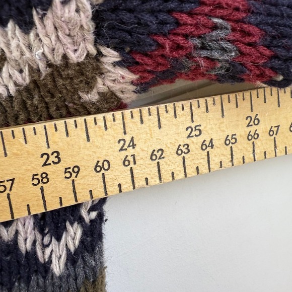 VTG Abercrombie & Fitch THE BIG SWEATER Men Large Fair Isle Knit Sweater Cotton - Picture 6 of 7